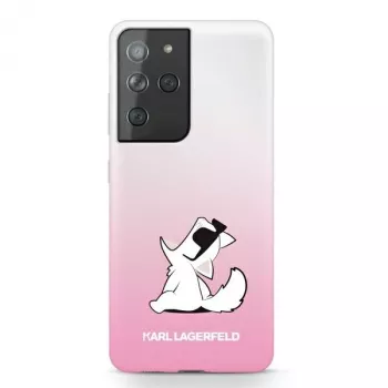 Karl Lagerfeld KLHCS21LCFNRCPI S21 Ultra tvrda futrola roza Choupette Fun