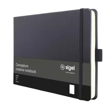 SIGEL CO201 bilježnica A5 prazna crna 66 listova