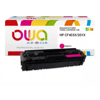 ARMOR OWA obnovljena high yield magenta toner kartuša (HP 201X / CF403X) – 2300 stranica