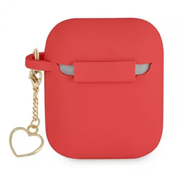 GUESS GUA2LSCHSR AirPods 1/2 maska crvena silikonska Charm Heart Collection