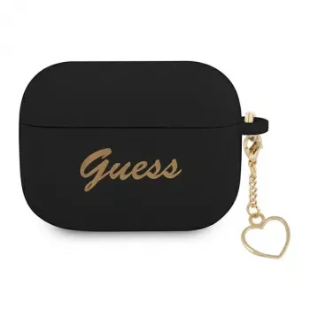 GUESS GUAPLSCHSK AirPods Pro maska crna silikonska Charm Heart Collection