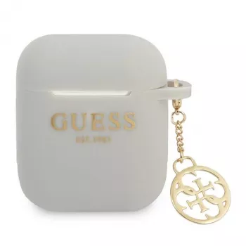 Guess GUA2LSC4EG AirPods 1/2 maska siva silikonska privjesak 4G kolekcija