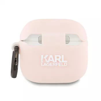 Karl Lagerfeld silikonska Choupette glava 3D maska za AirPods 4 - pink