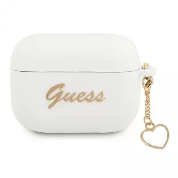 Guess GUAPLSCHSH AirPods Pro maska bijela silikonska Charm Heart Collection