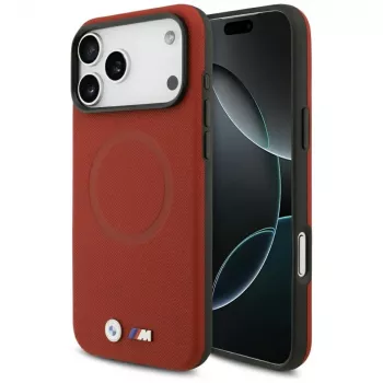 BMW M FW Metal Logo MagSafe maska za iPhone 17 Pro Max, crvena