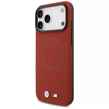 BMW M FW Metal Logo MagSafe maska za iPhone 17 Pro Max, crvena