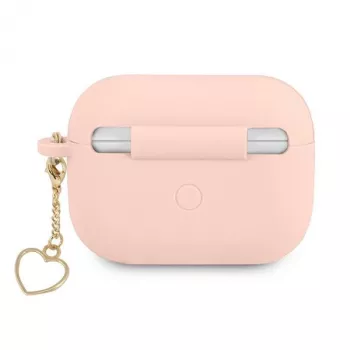 GUESS AirPods Pro futrola pink silikon Charm Heart Collection