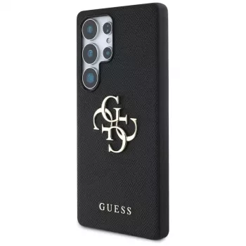 GUESS Grained Big 4G Logo Small Classic Logo futrola za Samsung Galaxy S25 Ultra - crna