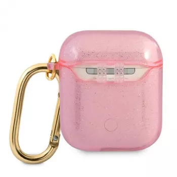 GUESS Glitter Collection zaštitna futrola za Apple AirPods 1/2 - pink