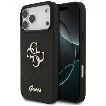 GUESS Fixed Glitter Big 4G futrola za iPhone 18 Pro Max / 17 Pro Max - crna