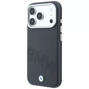 BMW Sign Inclined Deboss Letters MagSafe futrola za iPhone 18 Pro / 17 Pro - siva