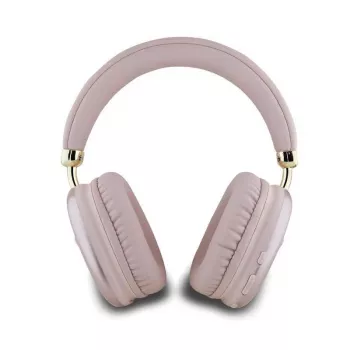 GUESS Metallic Triangle Logo On-Ear Bluetooth slušalice V5.3 ružičaste