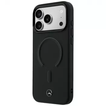 Mercedes-Benz prava koža MagSafe futrola za iPhone 18 Pro / 17 Pro, crna