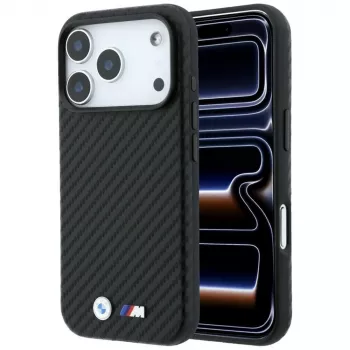 BMW M Carbon Metal Logo MagSafe futrola za iPhone 18 Pro Max / 17 Pro Max - crna
