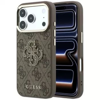 GUESS 4G & Big Resin Logo futrola za iPhone 17 Pro / 18 Pro - smeđa