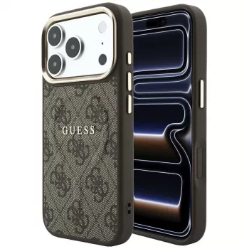 GUESS Embossed 4G Classic MagSafe futrola za iPhone 17 Pro Max / 18 Pro Max - smeđa