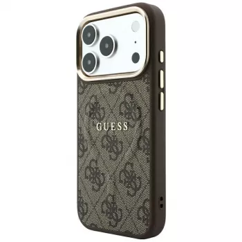 GUESS Embossed 4G Classic MagSafe futrola za iPhone 17 Pro Max / 18 Pro Max - smeđa