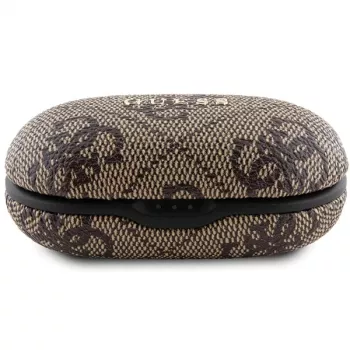 Guess GUTWSP4EGW True Wireless slušalice s futrolom za punjenje, Bluetooth 5.3, ENC, smeđa 4G Metal