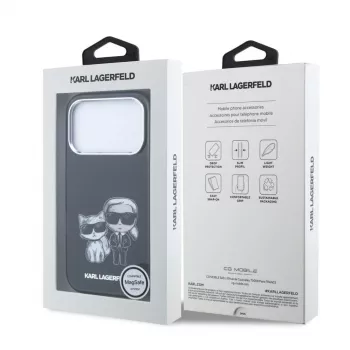 Karl Lagerfeld Karl & Choupette Bodies Sketch Print MagSafe futrola za iPhone 18 Pro Max / 17 Pro Max - crna