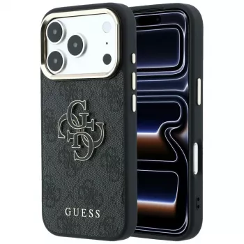 GUESS 4G & Big Resin Logo futrola za iPhone 17 Pro Max / 18 Pro Max - crna
