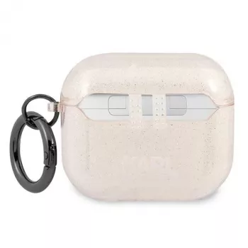 Karl Lagerfeld KLA3UKHGD AirPods 3 futrola sa šljokicama zlatna Karl's Head