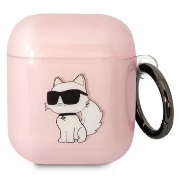Karl Lagerfeld Ikonik Choupette AirPods 1/2 futrola roza