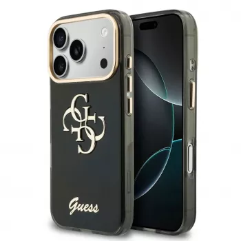 GUESS IML 4G Script Metal futrola za iPhone 18 Pro / 17 Pro - crna