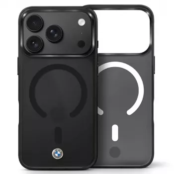BMW Sign Frosted IML & Metal Logo MagSafe Case for iPhone 18 Pro Max / 17 Pro Max - Black