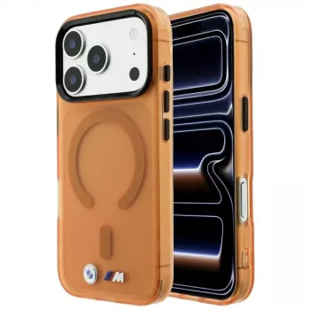 BMW M IML Frosted Metal Logo & Trims MagSafe Case for iPhone 18 Pro / 17 Pro - Orange