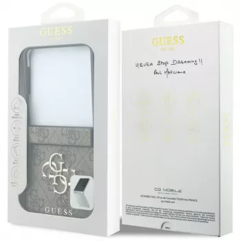 GUESS Big 4G Logo tvrda futrola za Samsung Galaxy Z Flip4 - smeđa