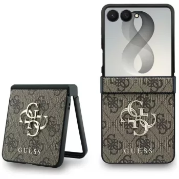 GUESS Big 4G Logo tvrda futrola za Samsung Galaxy Z Flip4 - smeđa