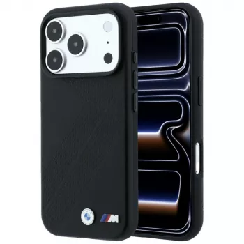 BMW M Tire Track Metal Logo MagSafe Case for iPhone 18 Pro Max / 17 Pro Max - Black