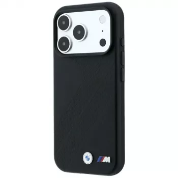 BMW M Tire Track Metal Logo MagSafe Case for iPhone 18 Pro / 17 Pro - Black