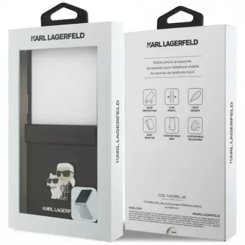 Karl Lagerfeld Karl & Choupette Saffiano Pins futrola za Samsung Galaxy Z Flip8 - crna