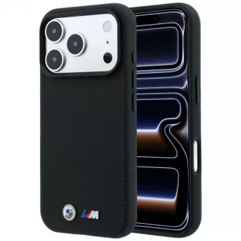 BMW M Quadrille Kevlar Metal Logo MagSafe Case for iPhone 18 Pro / 17 Pro - Black