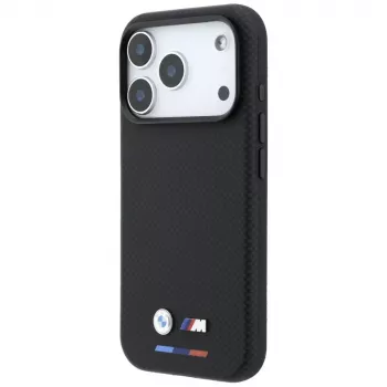 BMW M Quadrille Kevlar MagSafe Case for iPhone 18 Pro Max / 17 Pro Max - Black with Tricolor & Metal Logo