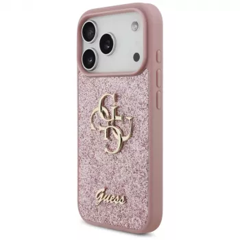 GUESS Fixed Glitter Big 4G futrola za iPhone 18 Pro / 17 Pro – roza
