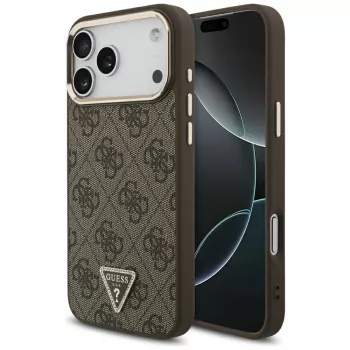 GUESS 4G Triangle Logo MagSafe futrola za iPhone 18 Pro Max / 17 Pro Max - smeđa