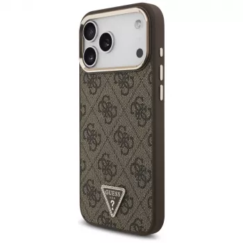 GUESS 4G Triangle Logo MagSafe futrola za iPhone 18 Pro Max / 17 Pro Max - smeđa