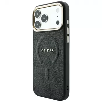 GUESS Embossed 4G Classic MagSafe futrola za iPhone 17 Pro / 18 Pro - crna
