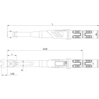 Gedore DMSE 300 momentni ključ s utičnim četvrtastim pogonom 14x18 mm, 60-300 Nm, kalibriran