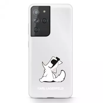 Karl Lagerfeld KLHCS21LCFNRC Galaxy S21 Ultra prozirna tvrda futrola s Choupette Fun dizajnom
