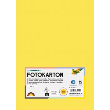Folia 614/50 12 Yellow A4 Cardstock 300 g/m² 50 Sheets
