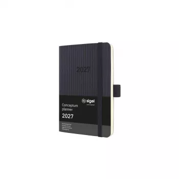 Sigel Conceptum C2723 tjedni planer 2027, cca A6, meki uvez, crni