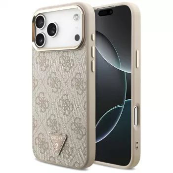GUESS 4G Triangle Logo MagSafe futrola za iPhone 18 Pro Max / 17 Pro Max - ružičasto zlato