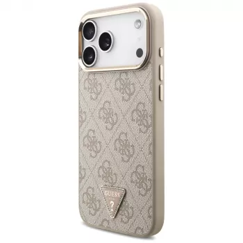 GUESS 4G Triangle Logo MagSafe futrola za iPhone 18 Pro Max / 17 Pro Max - ružičasto zlato