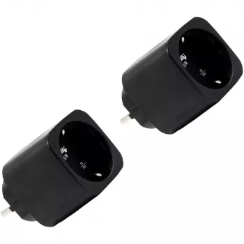 Shelly Plug M Gen3 crna 2 paketa pametni utikač s mjerenjem snage, Wi-Fi i Bluetooth, 13A, praćenje energije, Schuko