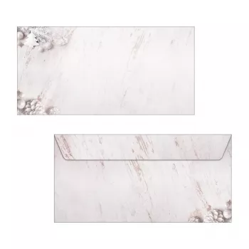 SIGEL 25 božićnih omotnica Rustic White, DIN dugi format, bez prozora