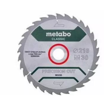 Metabo 628062000 Precision Cut Classic Circular Saw Blade 216mm x 30mm x 40T