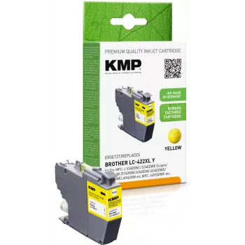 KMP obnovljena žuta tintna patrona za Brother LC422XLY (MFC-J5340DW, MFC-J5740DW, MFC-J6540DW, MFC-J6940DW) - visoki domet 1500 stranica